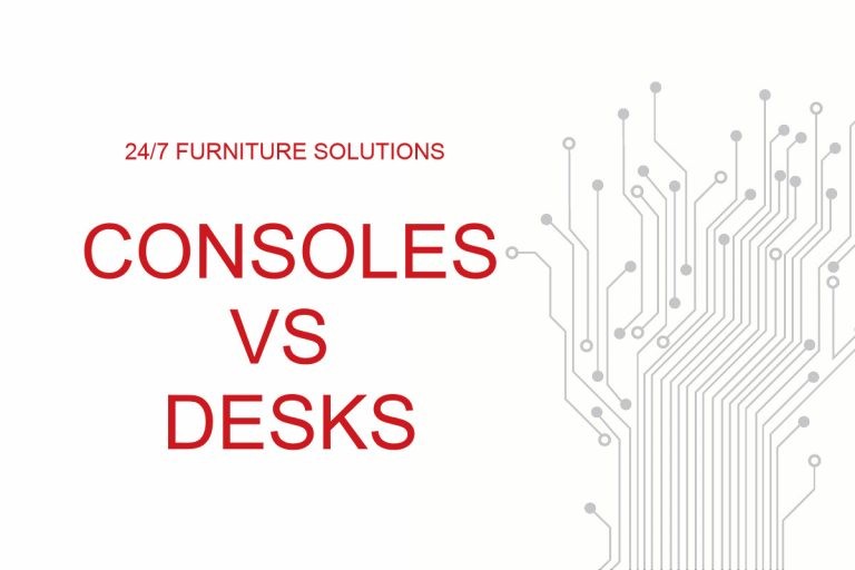 Consoles vs Desks for 24/7 Use Infographic Constant Tech