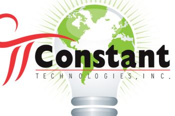 Constant Technologies green initiatives with globe lightbulb for sustainable AV solutions