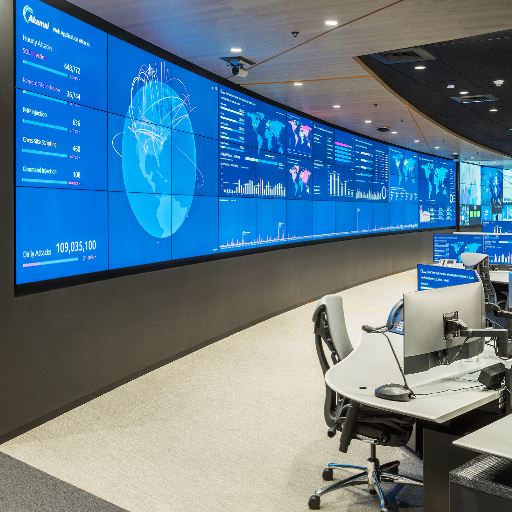 large video wall in operations center