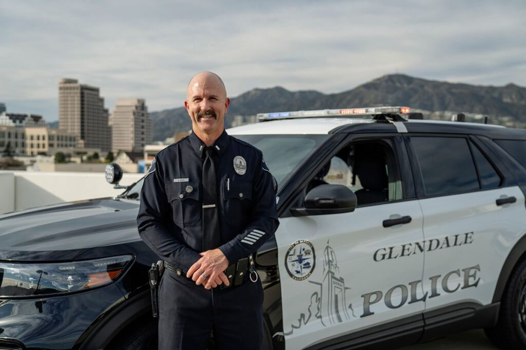 Lt. Sean Riley in uniform with Glendale police